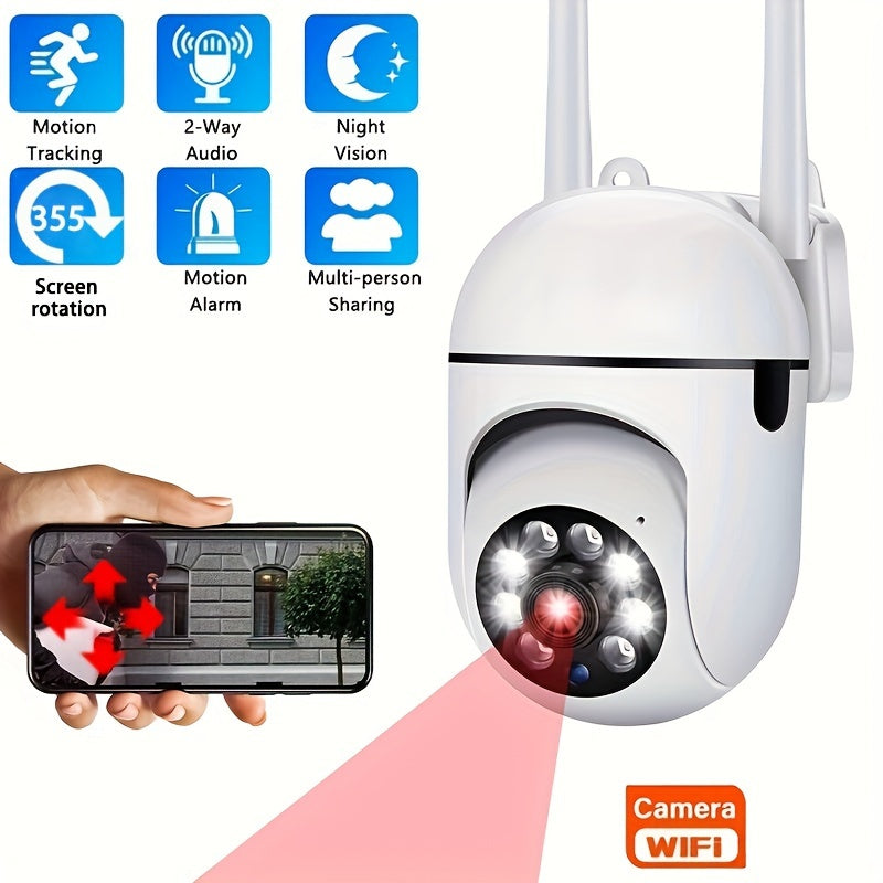 Cámara de seguridad inteligente | HD 1080p PTZ con detección de movimiento