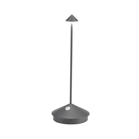 Lámpara de mesa LED inalámbrica blanca y dorada de diseño moderno para salón o terraza