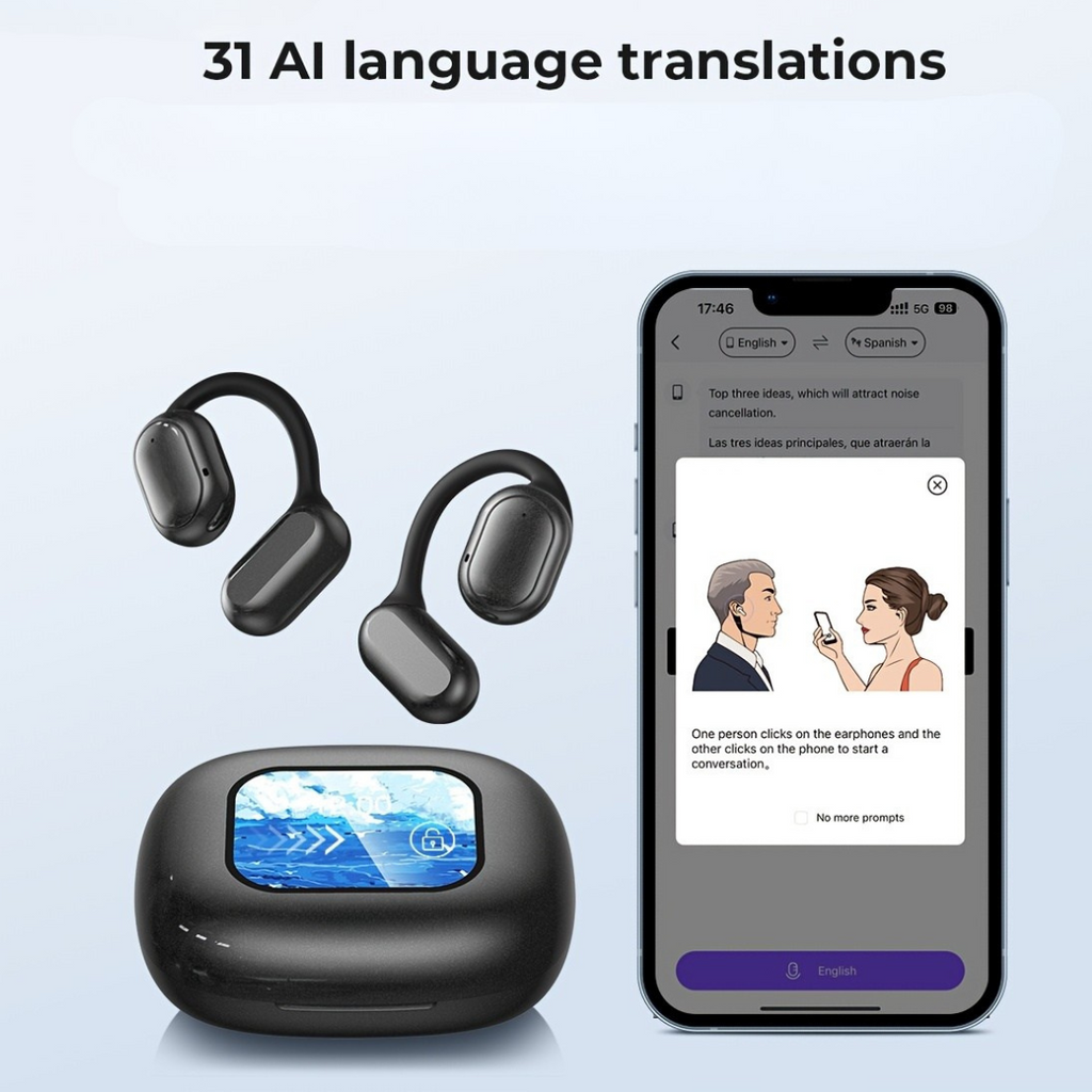 Auriculares inalámbricos de viaje con traducción por IA