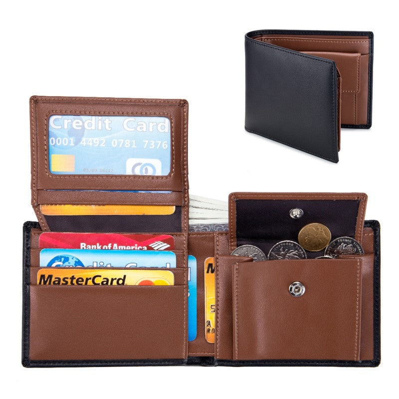 Cartera corta multifuncional para hombre