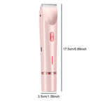 Afeitadora eléctrica 2 en 1 para mujer con recortadora recargable y cabezal giratorio