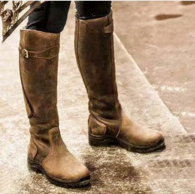 Botas de invierno de montar impermeables de piel