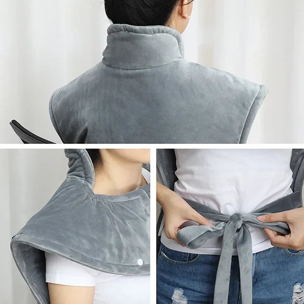 Almohadilla eléctrica calefactora para cuello y espalda