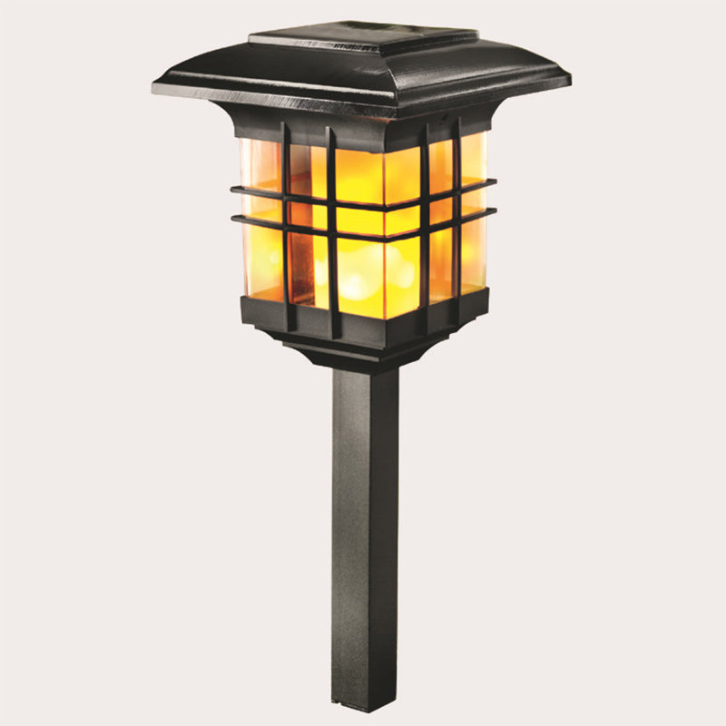 Lámpara de pie solar LED de plástico minimalista moderna con columna para jardín