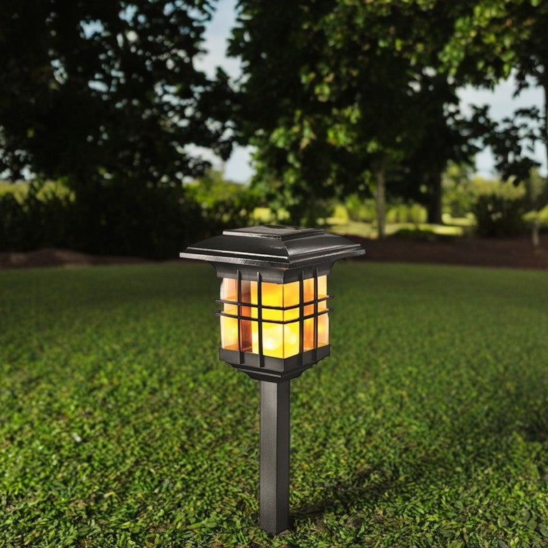 Lámpara de pie solar LED de plástico minimalista moderna con columna para jardín