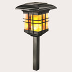 Lámpara de pie solar LED de plástico minimalista moderna con columna para jardín