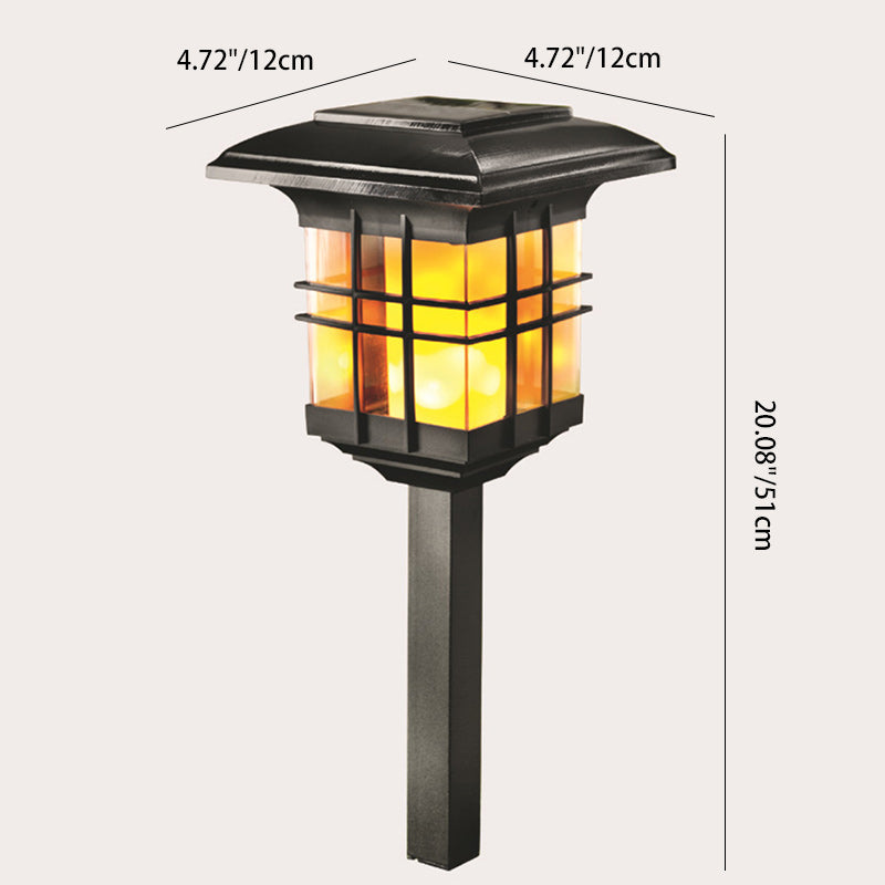 Lámpara de pie solar LED de plástico minimalista moderna con columna para jardín