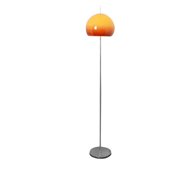 Lámpara de mesa y pie retro BrunoLuxe con pantalla naranja y mando a distancia