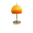 Lámpara de mesa y pie retro BrunoLuxe con pantalla naranja y mando a distancia