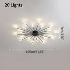 Lámpara de techo con forma de estrella de fuegos artificiales
