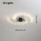 Lámpara de techo con forma de estrella de fuegos artificiales