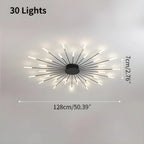 Lámpara de techo con forma de estrella de fuegos artificiales