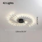 Lámpara de techo con forma de estrella de fuegos artificiales