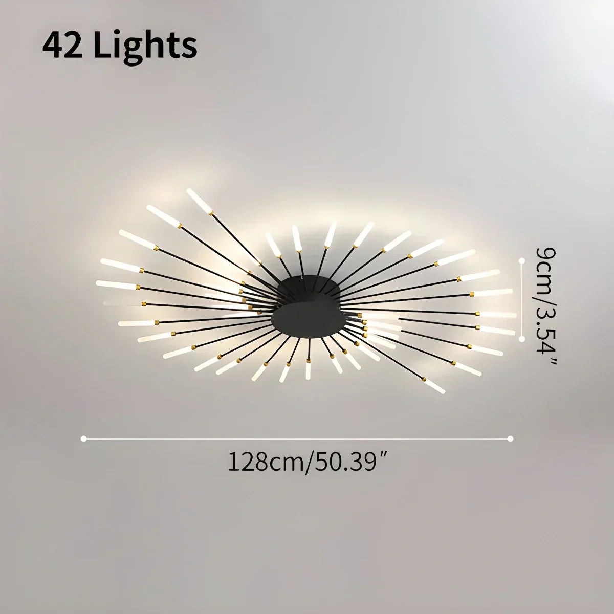 Lámpara de techo con forma de estrella de fuegos artificiales