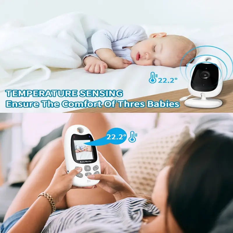 Monitor para bebés con cámara y audio, monitor de video de 3.5 pulgadas con visión nocturna, comunicación bidireccional y alcance de 300 m.