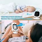 Monitor para bebés con cámara y audio, monitor de video de 3.5 pulgadas con visión nocturna, comunicación bidireccional y alcance de 300 m.
