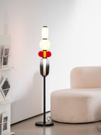 Lámpara de pie de vidrio soplado a mano con racimos de vidrio artísticos – Icono de estilo decorativo con LED integrado – Disponible en dos alturas