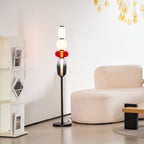 Lámpara de pie de vidrio soplado a mano con racimos de vidrio artísticos – Icono de estilo decorativo con LED integrado – Disponible en dos alturas