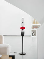 Lámpara de pie de vidrio soplado a mano con racimos de vidrio artísticos – Icono de estilo decorativo con LED integrado – Disponible en dos alturas