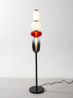Lámpara de pie de vidrio soplado a mano con racimos de vidrio artísticos – Icono de estilo decorativo con LED integrado – Disponible en dos alturas