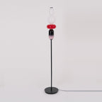 Lámpara de pie de vidrio soplado a mano con racimos de vidrio artísticos – Icono de estilo decorativo con LED integrado – Disponible en dos alturas