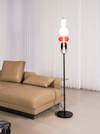 Lámpara de pie de vidrio soplado a mano con racimos de vidrio artísticos – Icono de estilo decorativo con LED integrado – Disponible en dos alturas
