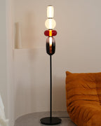 Lámpara de pie de vidrio soplado a mano con racimos de vidrio artísticos – Icono de estilo decorativo con LED integrado – Disponible en dos alturas