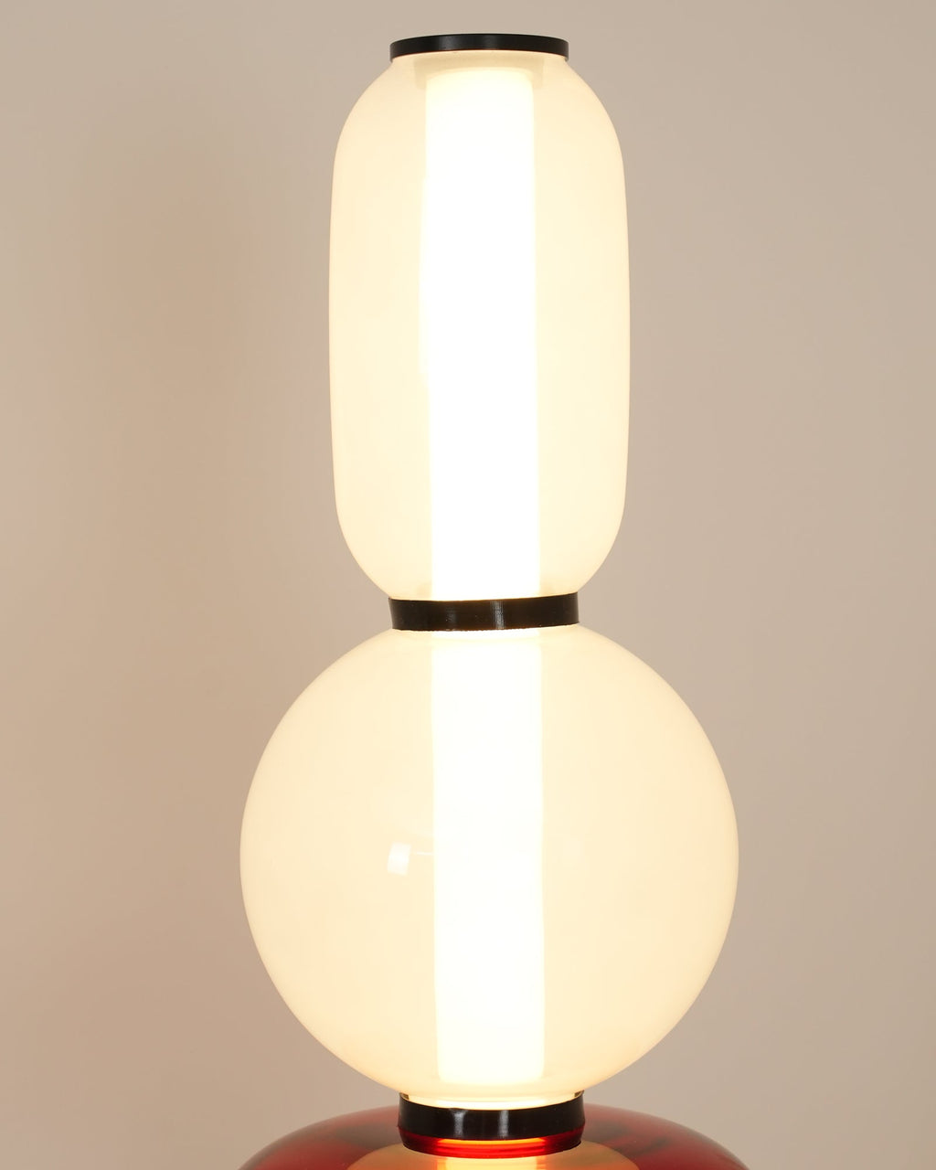 Lámpara de pie de vidrio soplado a mano con racimos de vidrio artísticos – Icono de estilo decorativo con LED integrado – Disponible en dos alturas