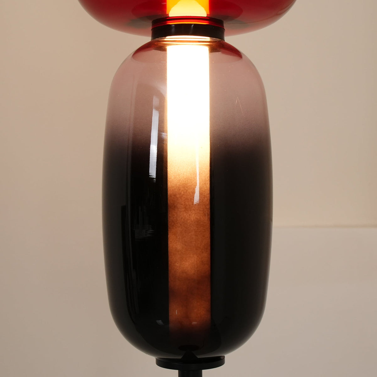 Lámpara de pie de vidrio soplado a mano con racimos de vidrio artísticos – Icono de estilo decorativo con LED integrado – Disponible en dos alturas