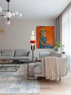 Lámpara de pie de vidrio soplado a mano con racimos de vidrio artísticos – Icono de estilo decorativo con LED integrado – Disponible en dos alturas