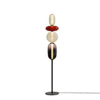 Lámpara de pie de vidrio soplado a mano con racimos de vidrio artísticos – Icono de estilo decorativo con LED integrado – Disponible en dos alturas