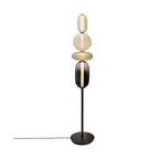 Lámpara de pie de vidrio soplado a mano con racimos de vidrio artísticos – Icono de estilo decorativo con LED integrado – Disponible en dos alturas