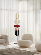 Lámpara de pie de vidrio soplado a mano con racimos de vidrio artísticos – Icono de estilo decorativo con LED integrado – Disponible en dos alturas