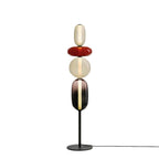 Lámpara de pie de vidrio soplado a mano con racimos de vidrio artísticos – Icono de estilo decorativo con LED integrado – Disponible en dos alturas