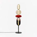 Lámpara de pie de vidrio soplado a mano con racimos de vidrio artísticos – Icono de estilo decorativo con LED integrado – Disponible en dos alturas