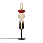 Lámpara de pie de vidrio soplado a mano con racimos de vidrio artísticos – Icono de estilo decorativo con LED integrado – Disponible en dos alturas