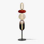 Lámpara de pie de vidrio soplado a mano con racimos de vidrio artísticos – Icono de estilo decorativo con LED integrado – Disponible en dos alturas