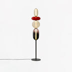 Lámpara de pie de vidrio soplado a mano con racimos de vidrio artísticos – Icono de estilo decorativo con LED integrado – Disponible en dos alturas