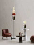Lámpara de pie de vidrio soplado a mano con racimos de vidrio artísticos – Icono de estilo decorativo con LED integrado – Disponible en dos alturas