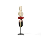 Lámpara de pie de vidrio soplado a mano con racimos de vidrio artísticos – Icono de estilo decorativo con LED integrado – Disponible en dos alturas