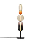 Lámpara de pie de vidrio soplado a mano con racimos de vidrio artísticos – Icono de estilo decorativo con LED integrado – Disponible en dos alturas