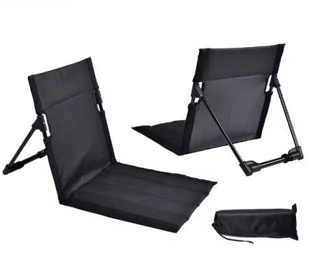 Silla plegable ultraligera para camping: asiento acolchado y comodidad portátil para exteriores.