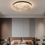 Lámpara de techo LED regulable con forma de luna 3D para dormitorio