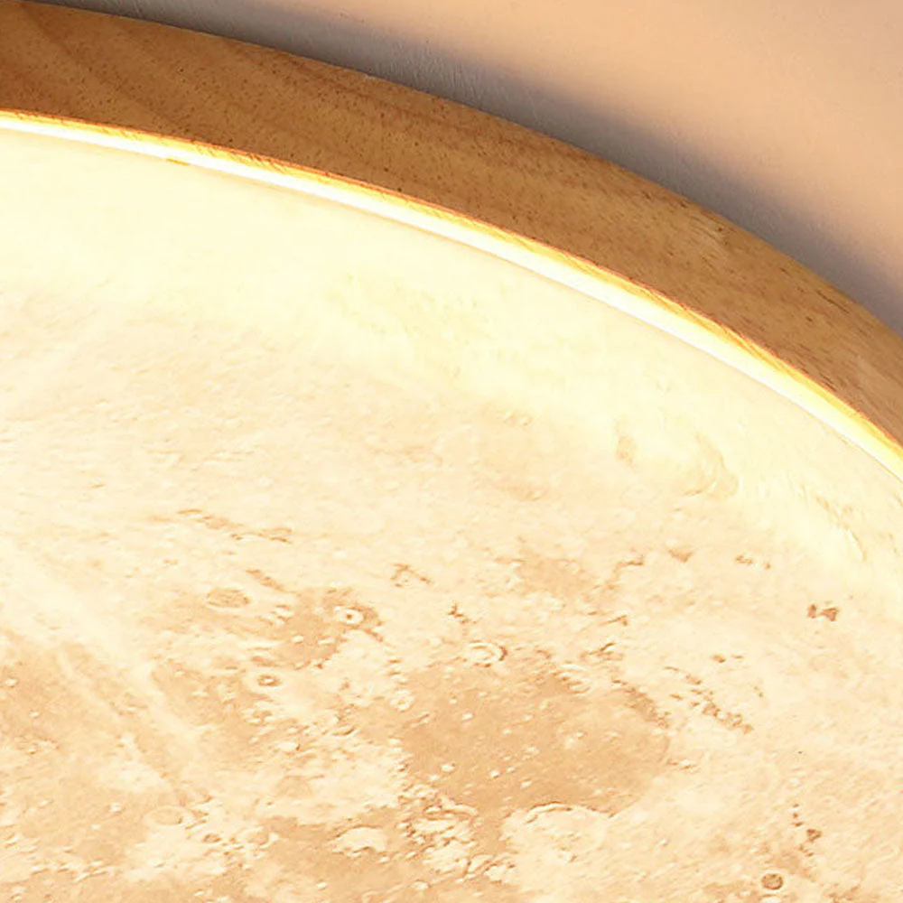 Lámpara de techo LED regulable con forma de luna 3D para dormitorio