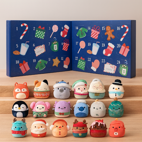Calendario de adviento navideño relleno de peluches Squishmallows SquishJoy