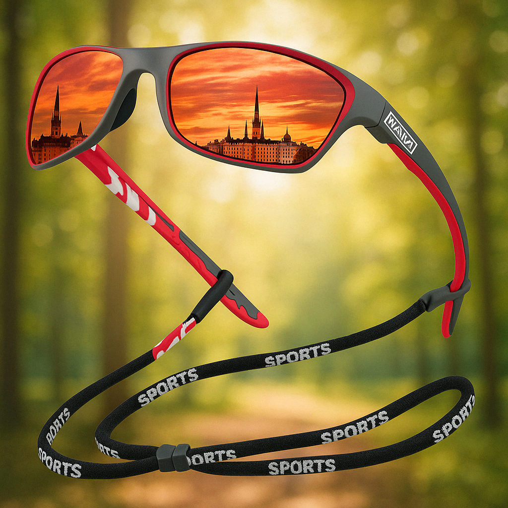 Zonas deportivas polarizadas – Protección UV400 – Diseño envolvente para actividades deportivas, rígidas y al aire libre | Lentes antirreflectantes