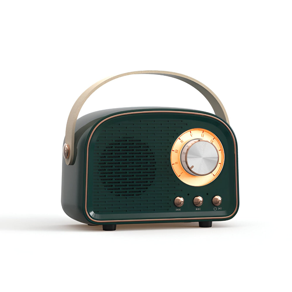 Altavoz Bluetooth retro 3W Diseño vintage Hout Slaapkamer Kantoor Draadloze Luidspreker Jaren 50 Stijl Tafelradio Look