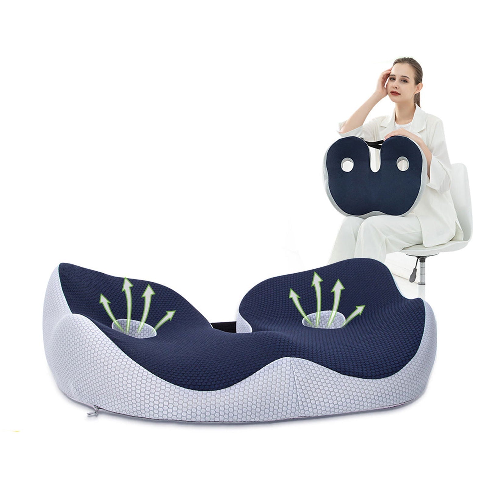 Cojín ergonómico regulable para silla y oficina FlexiSeat