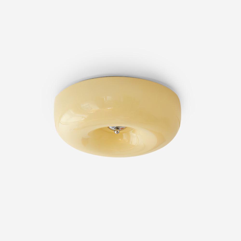 Lámpara de techo Melkglas 32–46 cm | Glazen Bol con acento plateado | Dimbare Plafondverlichting Warm Wit