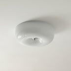 Lámpara de techo Melkglas 32–46 cm | Glazen Bol con acento plateado | Dimbare Plafondverlichting Warm Wit